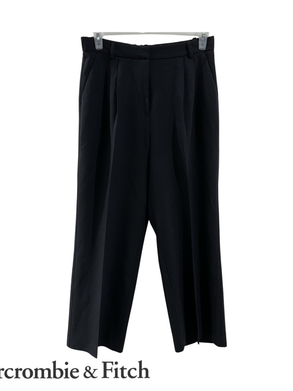 Abercrombie & Fitch Black Wide-Leg Pants Trousers Womens Size 31 - 12s